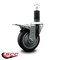 Service Caster 4'' Thermoplastic Rubber Swivel 1-1/4'' Expanding Stem Caster Total Lock Brake SCC-EXTTL20S414-TPRB-114 - alternate 2